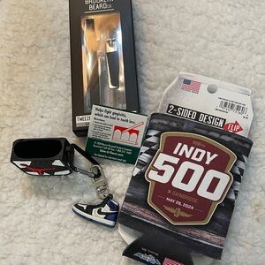 Multi pack with Indy 500 Can Cooler - Black tweezer/nail set plus more